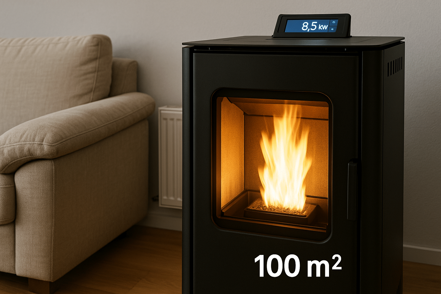 La puissance idéale d’un poêle à pellets pour chauffer efficacement une maison de 100 m²