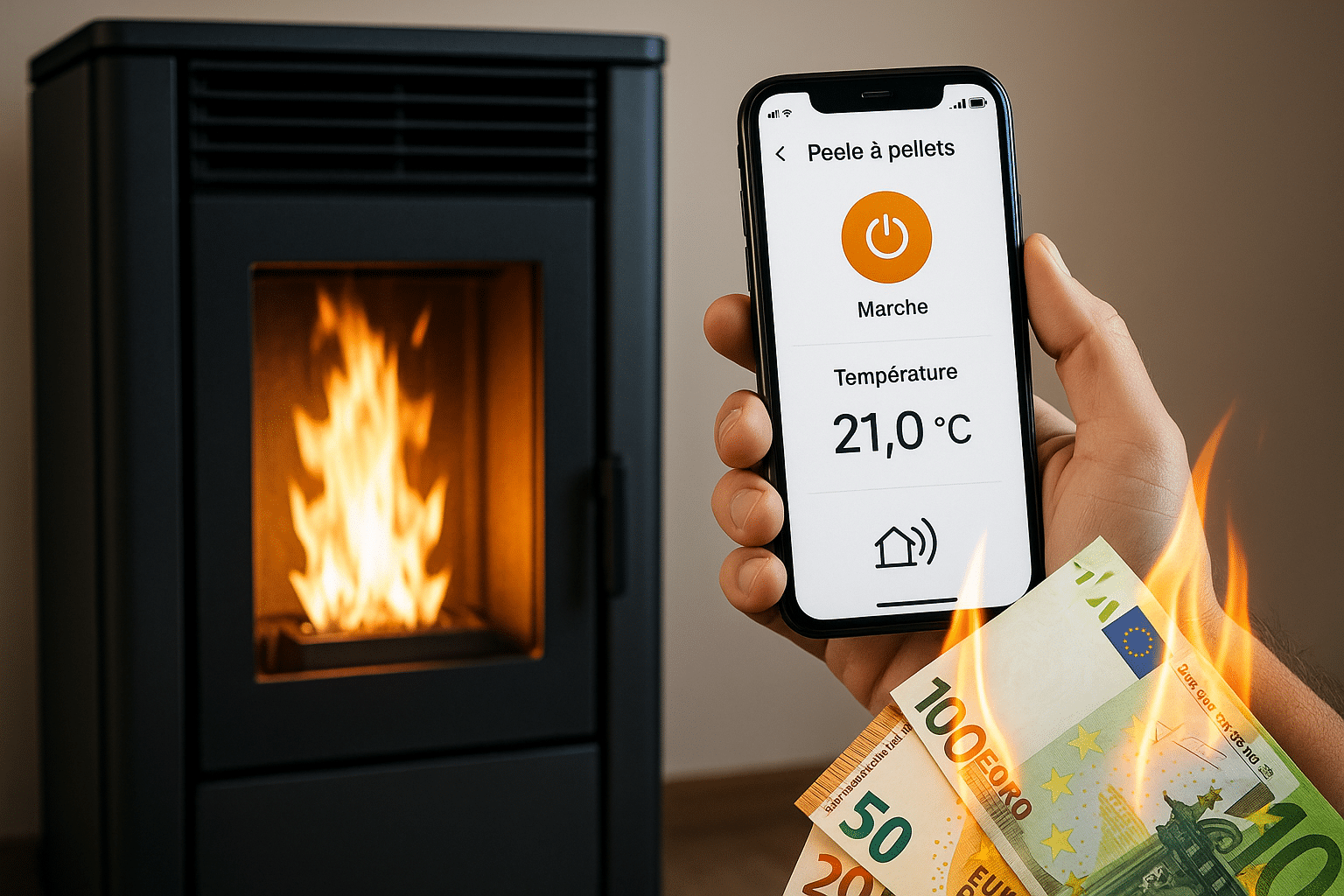 Poêle à pellet : connectez-le à votre domotique et faites fondre vos factures